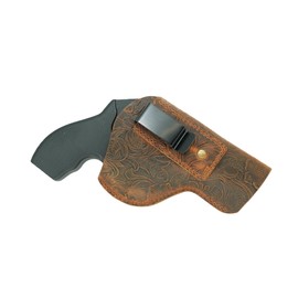Genuine Leather IWB Gun Holster for Kimber K6S DA/SA Colt King Cobra Python Most K & L 6 Shot Revolvers in 3" .38 357 9 44cal. Ruger SP101 Flown Brown 3"