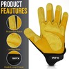 WFX Mens Leather Gardening Gloves Safety Work Gloves for Garden