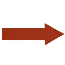 DuraMark Heavy Duty Floor Marking Arrow, Withstands Forklift Traffic, High-Traffic Aisles, Warehouses & Work Zones, Red 10 Inch Arrows for 5S Lean Organization (Pack of 5)