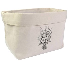 Large 'Tied Flower Bouquet' Canvas Organiser/Storage Bag (OR00033129)