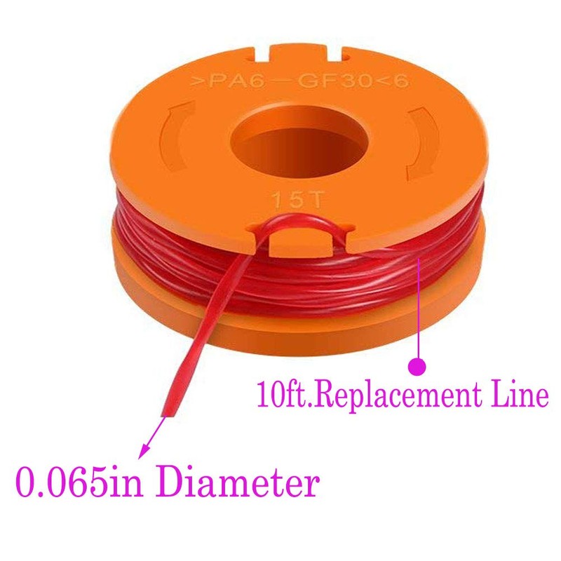 0.065” WA0010 Replacement Trimmer Spool Line for Worx WG154 WG163