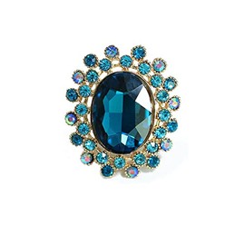 Vintage Big CZ Statement Ring for Women Girls Antique Mosaic Crystal Expandable Adjustable Open Engagement Wedding Cocktail Party Comfort Fit Art Deco Jewelry Christmas, Metal, Cubic Zirconia