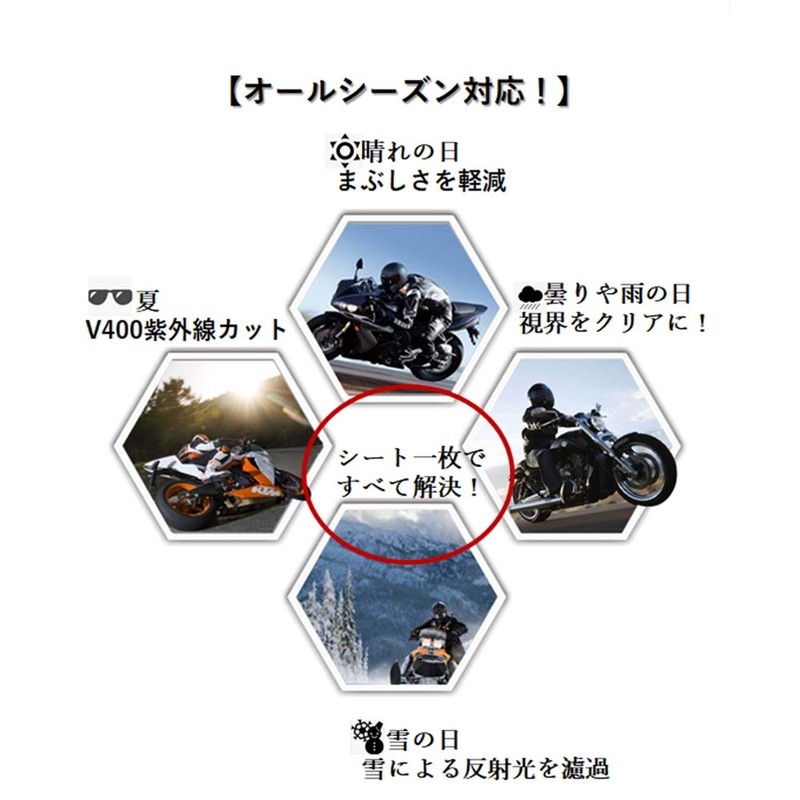 Anti-Fog Seat Helmet Full Face Smoke Shield (Clear)