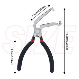 Car Hose Clamp Pliers Electrical Disconnect Connector Pliers for Cars Fuel Line Petrol Clip Pipe Automotive Hose Disconnect Tools for Push Tab Style Plugs,37960 (60 Degree)
