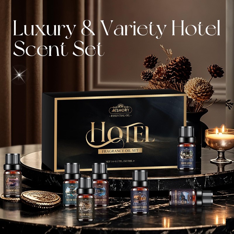 Hotel Diffuser Oils Set - 14Pcs Luxury Fragrance Oil Blend