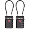 SURE LOCK TSA Approved 3-Digit Combination Luggage Locks – Open