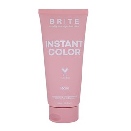 BRITE Vegan Instant Color - Semi-Permanent Hair Color, Nourishing Formula Lasts 5-30 Washes - Perfect for Pre-Lightened & Blonde Hair - Temporary Hair Dye for Women & Men (Rose, 3.38 Fl Oz)