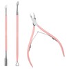 Cuticle Trimmer Set with Cuticle Nippers and Pusher, Professional Manicure