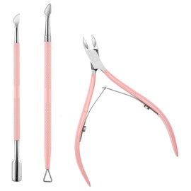 Cuticle Trimmer Set with Cuticle Nippers and Pusher, Professional Manicure & Pedicure Tools for Nails Care