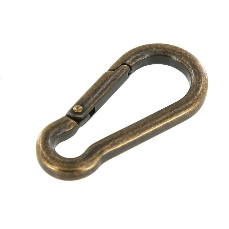 Buckleguy.com B9757 Antique Brass, Carabiner, Solid Brass-LL