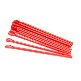 8" Unwrapped Red Spoon Straw - Box of 300ct