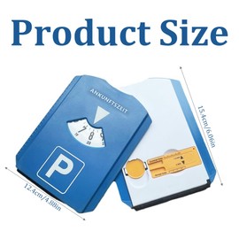 TQPUWT Parking Disc, Pack of 2 Parking Discs with Ice Scraper, Parking Disc for Cars, Ice Scraper with Parking Disc, Parking Meter Made of Durable Plastic, for Car and Motorcycle, Blue