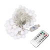 LED Ball String Lights USB Interface 8 Light Modes Warm