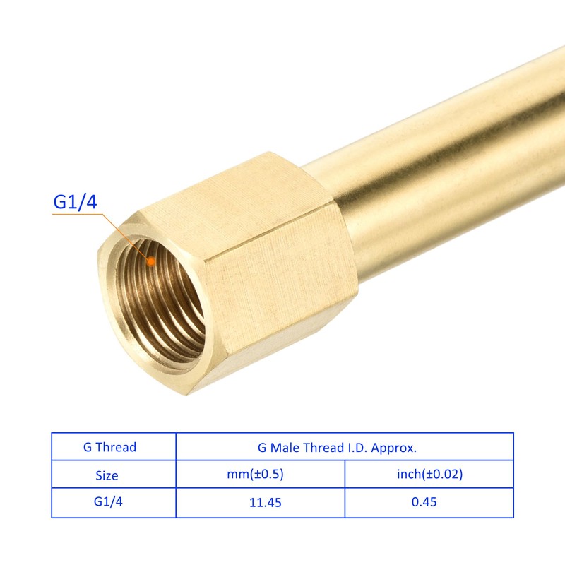 M METERXITY 3 Pack Extension Connection Pipe Fitting - Brass