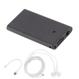 Digital Voice Recorder Multifunctional AI Smart Noise Reduction Voice Activated Recorder for Meeting Interview Concert Lectures Neutral English, Black 8GB