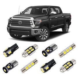 BRISHINE White LED Interior Light Kit for Toyota Tundra 2014 2015 2016 2017 2018 2019 2020 2021 Super Bright 6000K Interior LED Bulbs Package + Cargo Lights + License Plate Lights and Install Tool