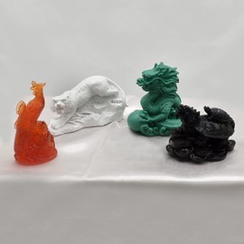 Feng Shui Resin Four Celestial Animals Dragon Phoenix Turtle Tiger Statue