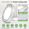 Lightania 16 Inch Flush Mount Ceiling Light, Modern Brushed Nickel