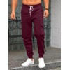 TRFIC Mens Fleece Cargo Sweatpants Heavyweight Elastic Waist Pants with