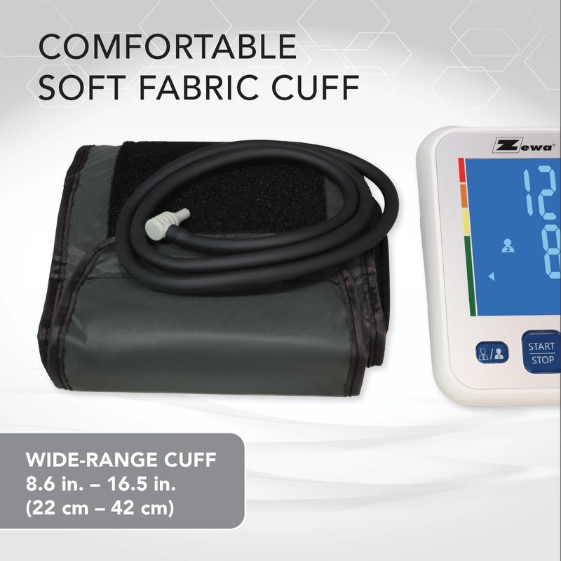 Zewa Premium Automatic Blood Pressure Monitor with Bluetooth and Extra-Large