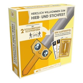 Exploding Kittens, Herzlich Willkommen zum Hieb- und Stichfest, Party Game, Card Game, 3-6 Players, from 7+ Years, 15 Minutes, German