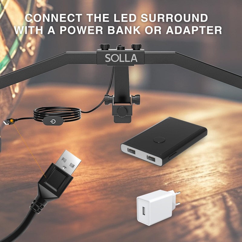 SOLLA LED Foldable Dartboard Light, TOR135 Portable Lighting for All