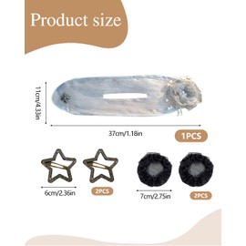 TPZORJX Pack of 5 Bun Hair Clip Flower Hair Bun Roller, Fast and Easy Lazy Hair Curler, Deft Bun Maker, Bun Roller Hair Accessory for Women and Girls (with 2 Hair Nets)