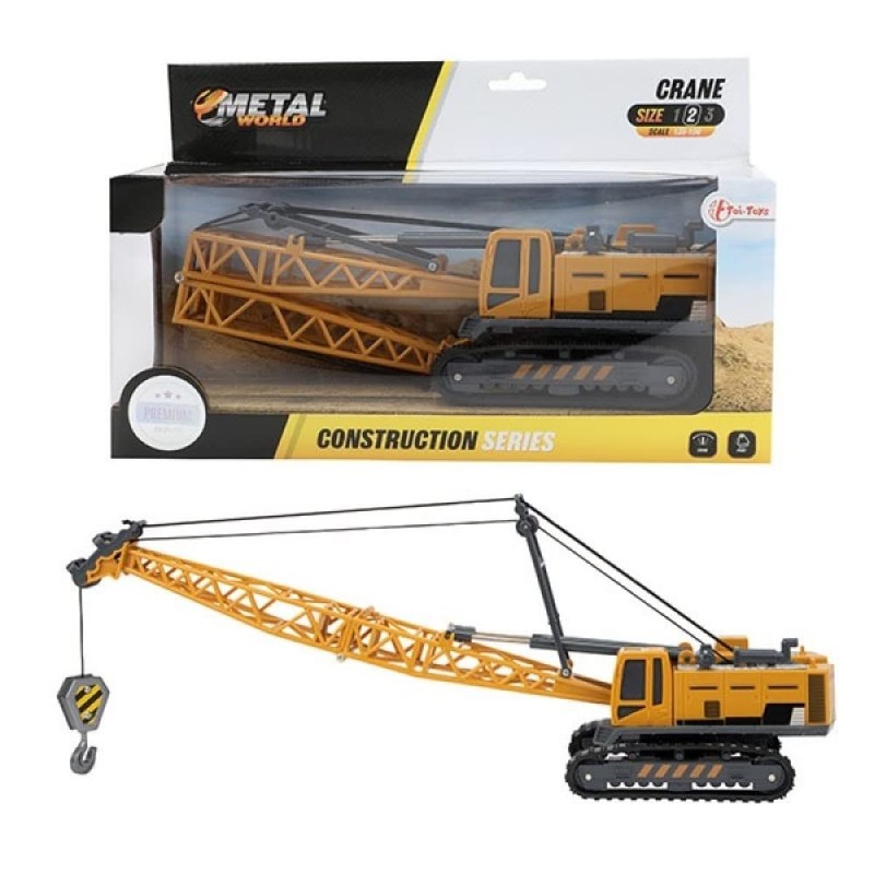 TOI-Toys Metal Junior Crane 1:55 Steel Yellow/Black