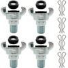 SAFBY 4pcs NPT Iron Air Hose Fitting, Universal Coupling, Chicago