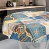 ANRO Oilcloth Tablecloth Wax Tablecloth Washable Garden Tablecloth Round Oval