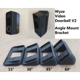 Wyze Video Doorbell v2 Wedge  WVDWDV2 Angle Mount Bracket Holder UV Resistance - White, 60°