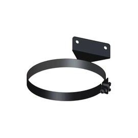 5" inch 125mm Single Wall Stove Flue Pipe Wall Bracket, Black Steel