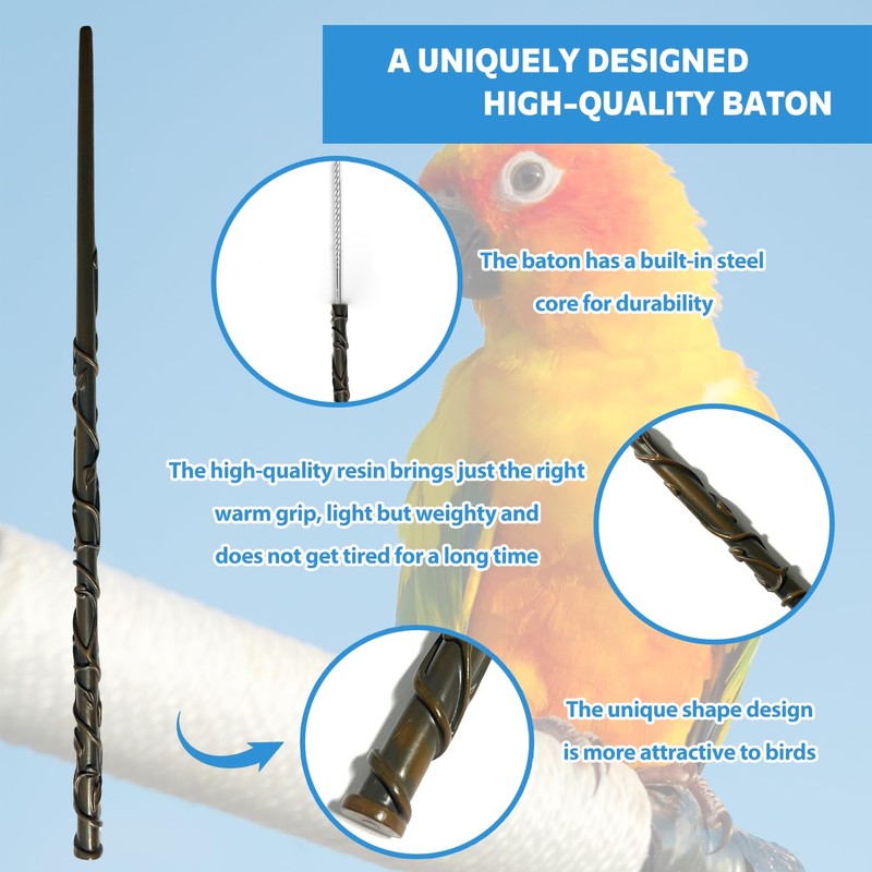 NICERINC PET Parrot Training Clicker with Target Stick, Getting Started