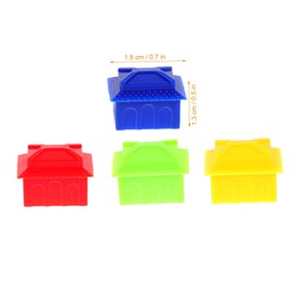 WOONEKY Board Game House Tokens 60pcs Game Pieces Replacements for Chess and Board Games