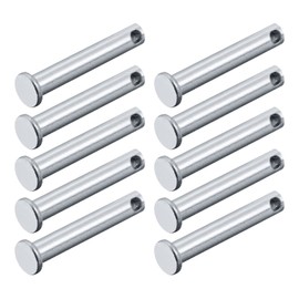 METALLIXITY 12pcs 5mm x 30mm Single Hole Flat Head Carbon Steel Fastener Pin for Metal Equipment Furniture Installation Industrial DIY