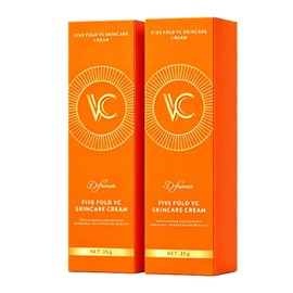 PYDINU Five Vitamin C Tone-Up Cream, Long-Lasting Hydrating Skincare Makeup Cream, No Makeup Natural Look, Lightweight Face Cream for All Skin Types (2PC)