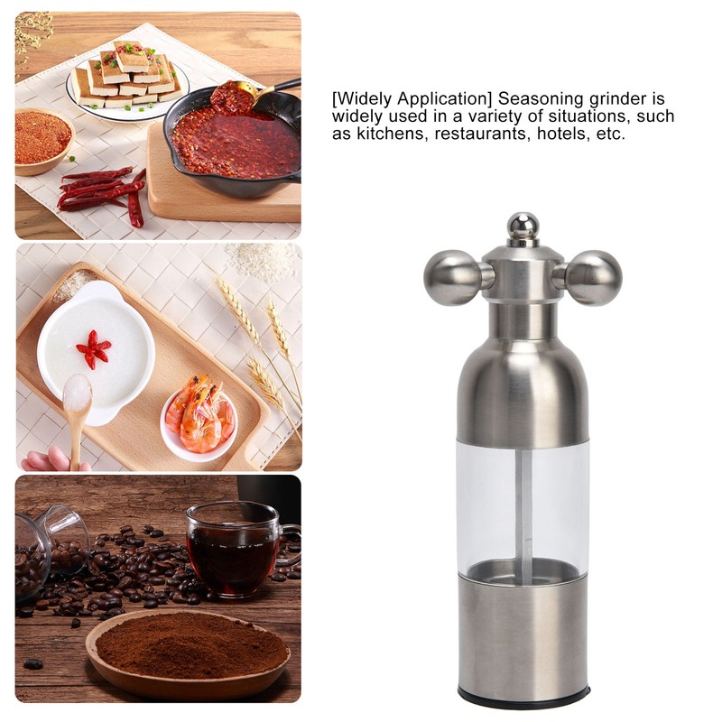 304 Stainless Steel Pepper Grinder Manual Rotation Pepper Mill Ceramic