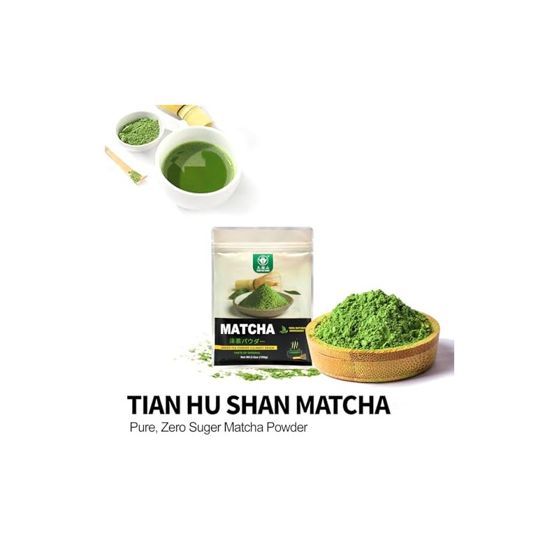 TIAN HU SHAN Culinary Grade Matcha Green Tea Powder 100g