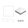 SQUARE METAL PYRAMID GALVANIZED FENCE/GATE POST CAP TOP 100mm x