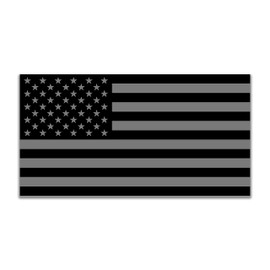 Black/Gray Subdued Tactical American USA Flag Sticker United States Auto Car Decal Window Bumper (3" x 1.5")