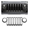 MAXDOM Grille Inserts Headlight Covers Set Fits for Jeep (2018-2023)