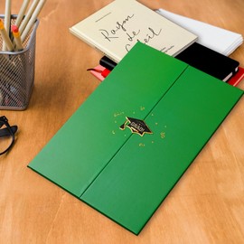Plauthus Graduation Guest Book 2025, Green and Gold Graduation Decorations, Class of 2025 Graduation Book to Sign, Congrats Grad Party Signature Board for High School College Graduation Gifts