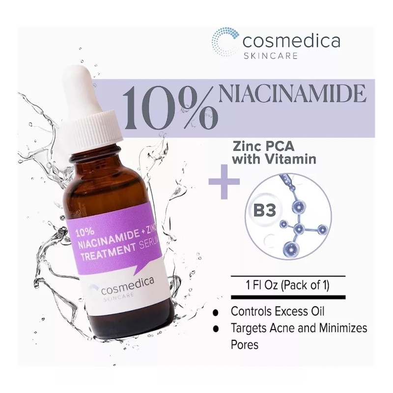 Cosmedica Skincare 10% Niacinimida + Zinc Y Ácido Hialurónic