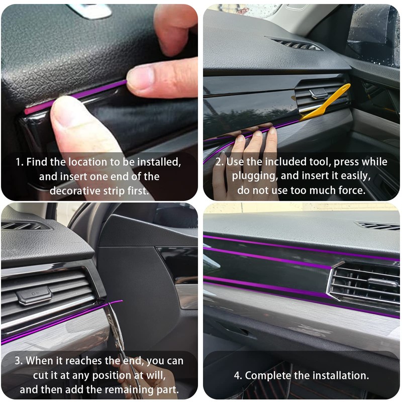 Car Interior Trim Strips,Universal 33ft Car Electroplating Decoration Styling Door