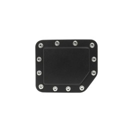 Cobra Tek Fuel Tank Gas Door Cover Self Adhesive | Fits 2004-2015 Titan | Black Color Stainless Steel Exterior Accessories