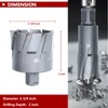 GRIXLEN 2-3/16" x 2" Annular Cutter with Weldon Shank,Carbide Tip