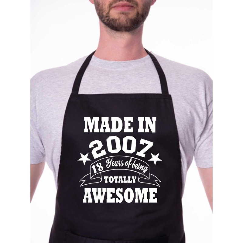 Print4U 18th Birthday Made In 2007 BBQ Cooking Funny Novelty