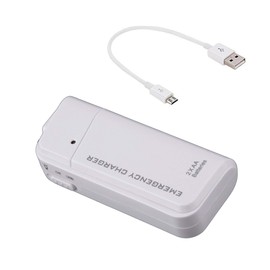 Success4Sport Portable AA Battery Travel Charger for Zen Mobile P8 and Emergency Re-Charger with LED Light! (Takes 2 AA Batteries) [White]