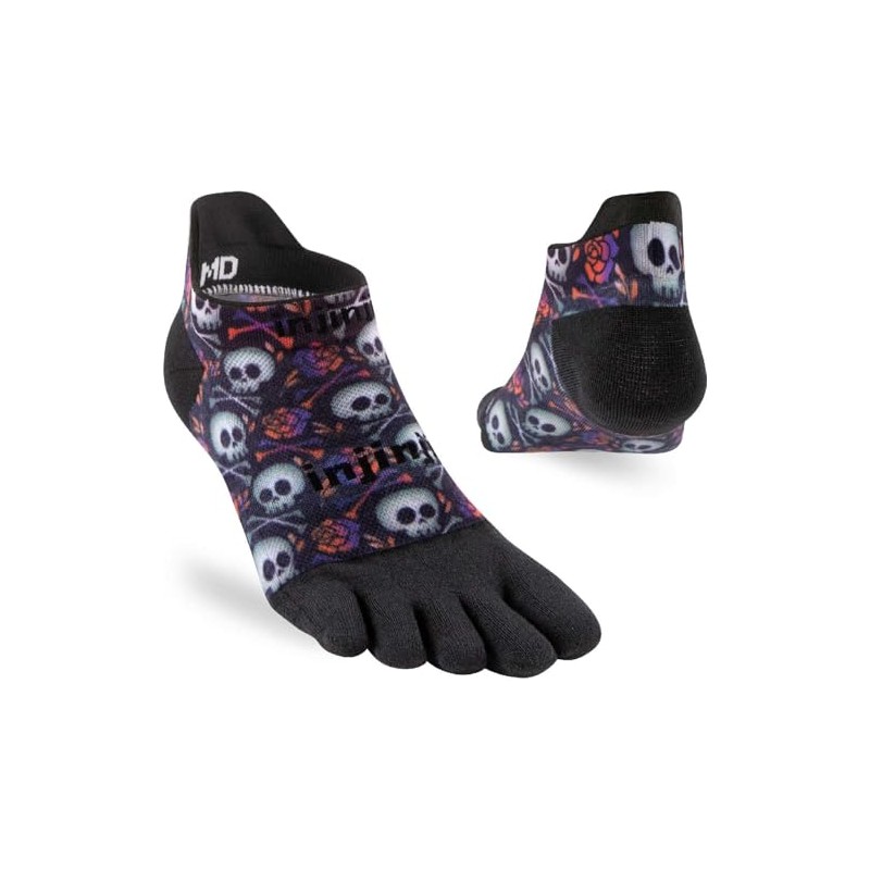 Injinji Run Lightweight No-Show Spectrum Bones, M, multicoloured