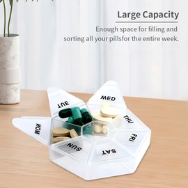 Pill Case Weekly Pill Organizer Pill Container Travel Pill Organizer Travel Pill Case Pilulier 7 Jours Pill Organizer 7 Day Vitamin Travel Case Pill Box Organizers Medication Travel Case Pill Holder